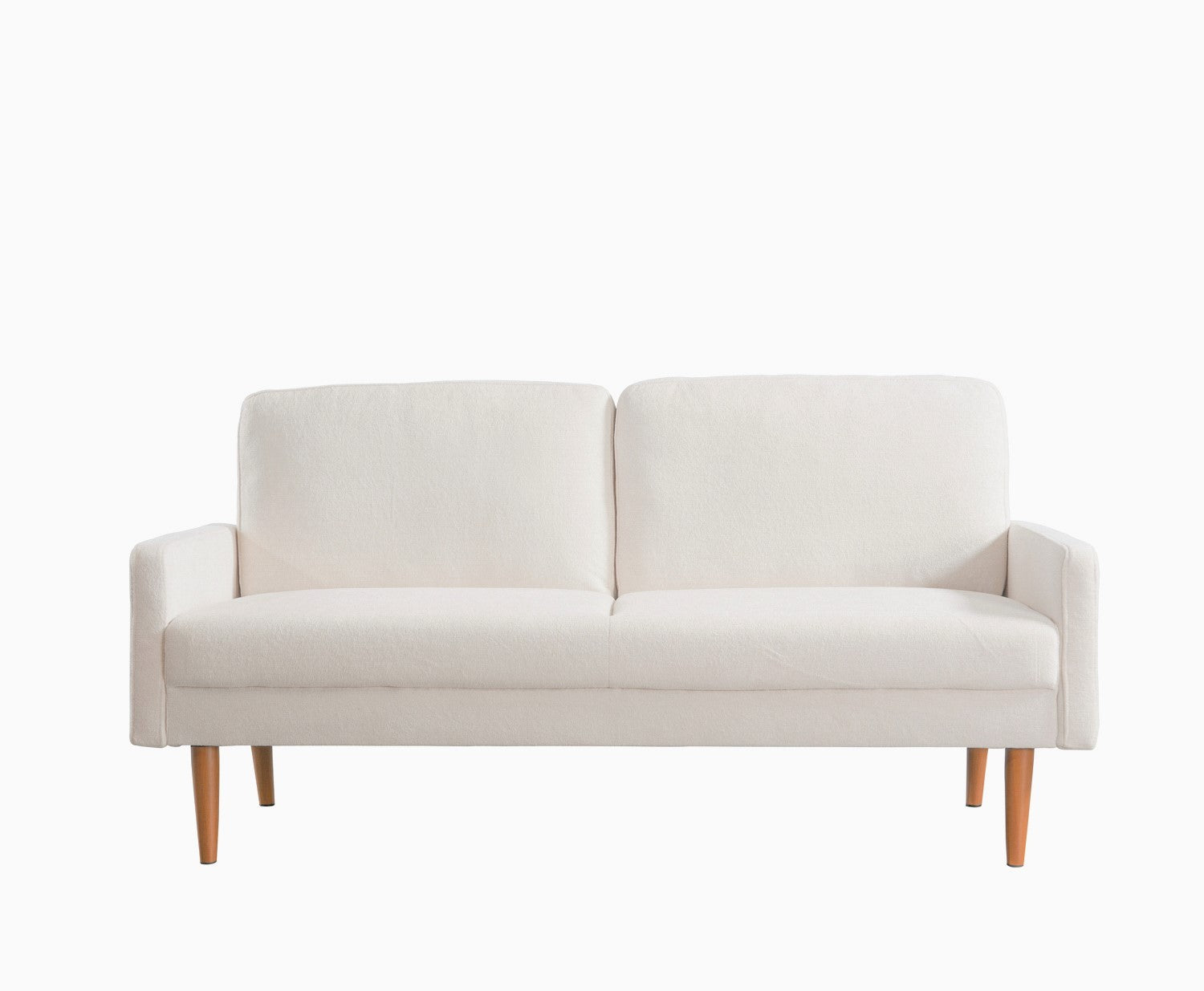 Velvet Sofa, European Style with Sleek Design, Modern & Vintage Flair, Upholstered 3 Seater Couch, Chic Living Room Furniture Seating for Home, Apartment or Office, Ivory