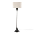 Lenuxe 65' Contemporary Metal Floor Lamp in Oil Rubbed Bronze with Natural Linen Shade from Grandview Gallery by LumiSource
