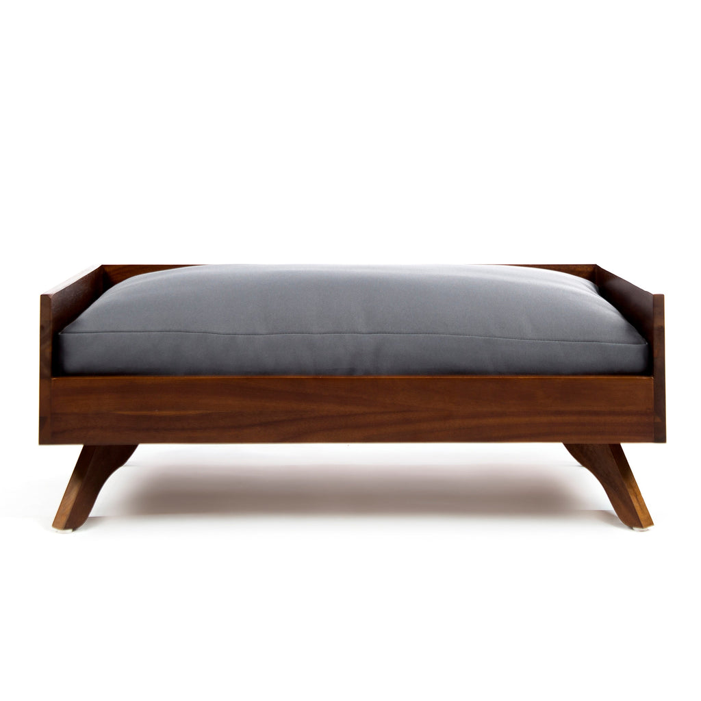 Acacia Wood Dog Bed with High-quality Mattress