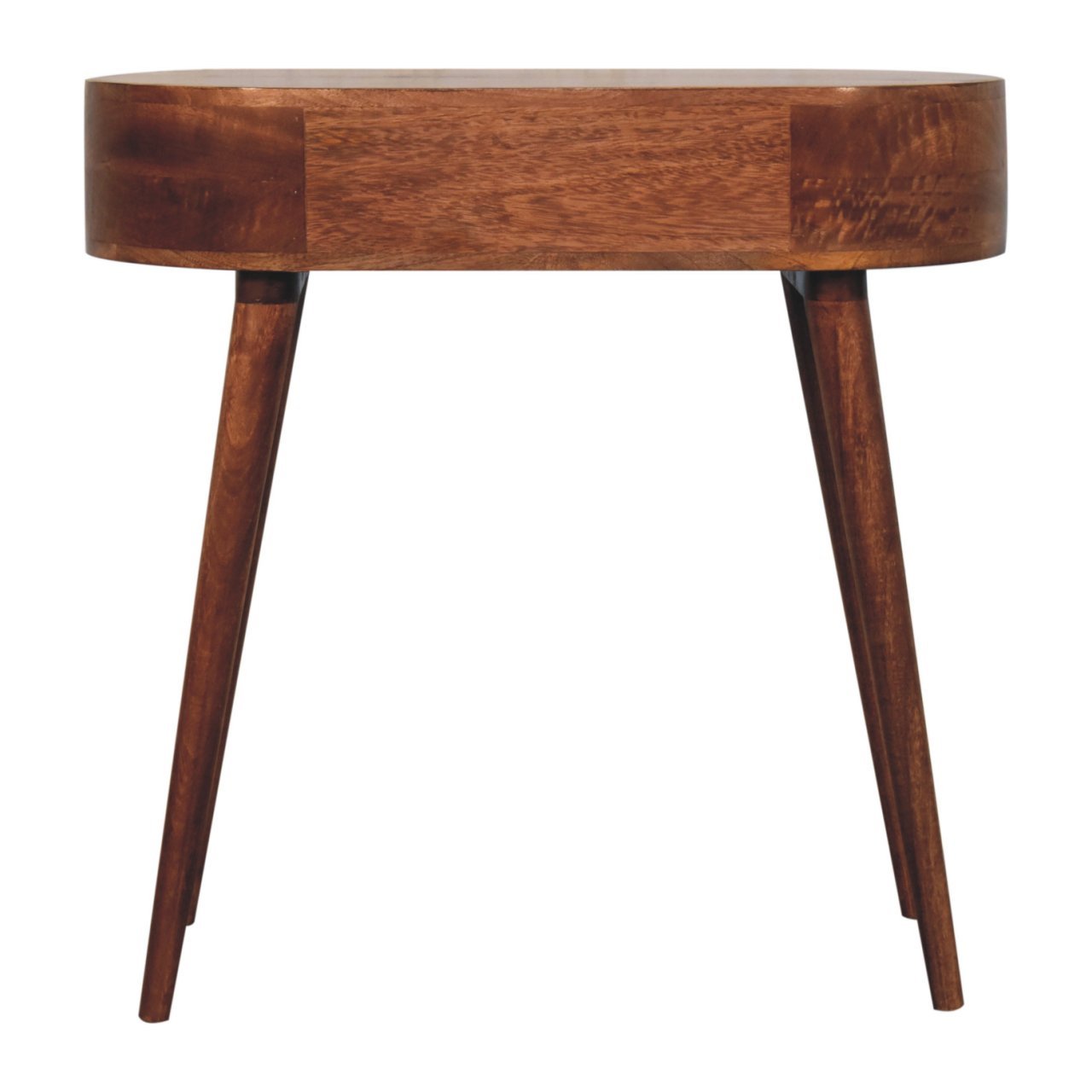 Solid Wood California Walnut Rounded Small Console Table