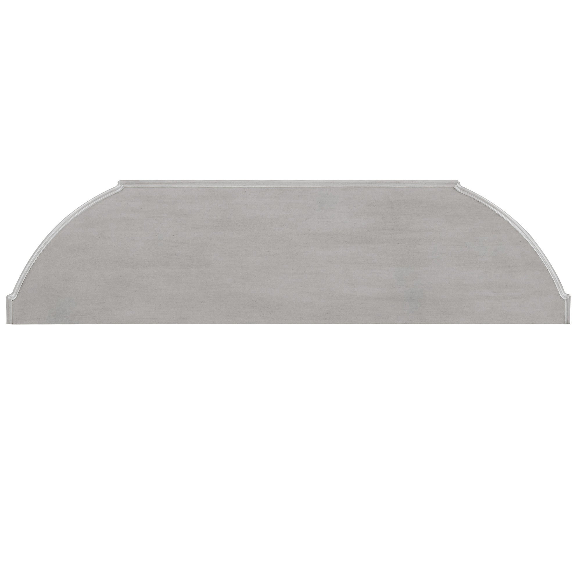 TREXM Retro Circular Curved Design Console Table with Open Style Shelf Solid Wooden Frame and Legs Two Top Drawers (Gray Wash, OLD SKU: WF298768AAE)