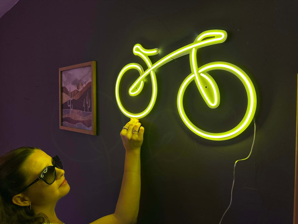 Bicycle Neon Metal Sign