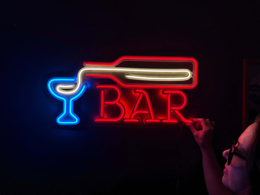 Bar Neon Metal Sign