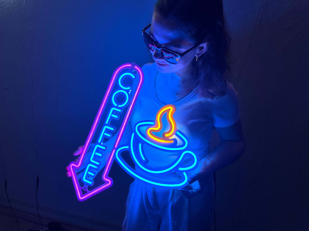 Neon Coffee 2 Neon Metal Sign