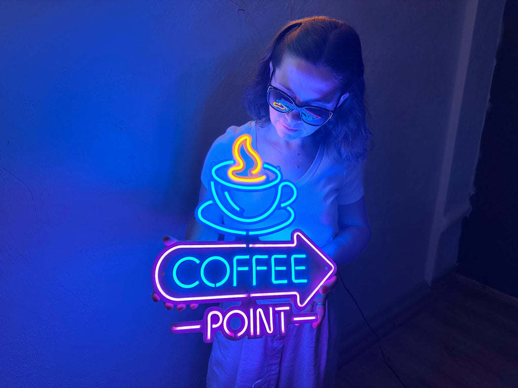 Neon Coffee 3 Neon Metal Sign