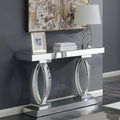 Drea Silver Mirrored Acrylic Entryway Sofa Console Table