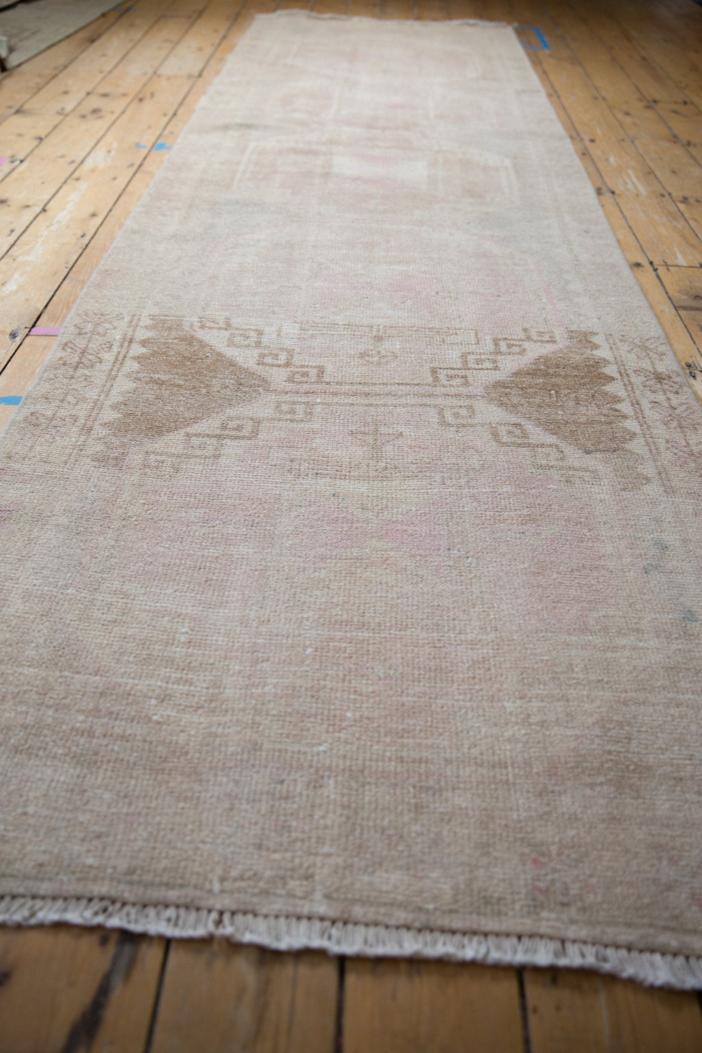3.5x11.5 Vintage Distressed Oushak Rug Runner