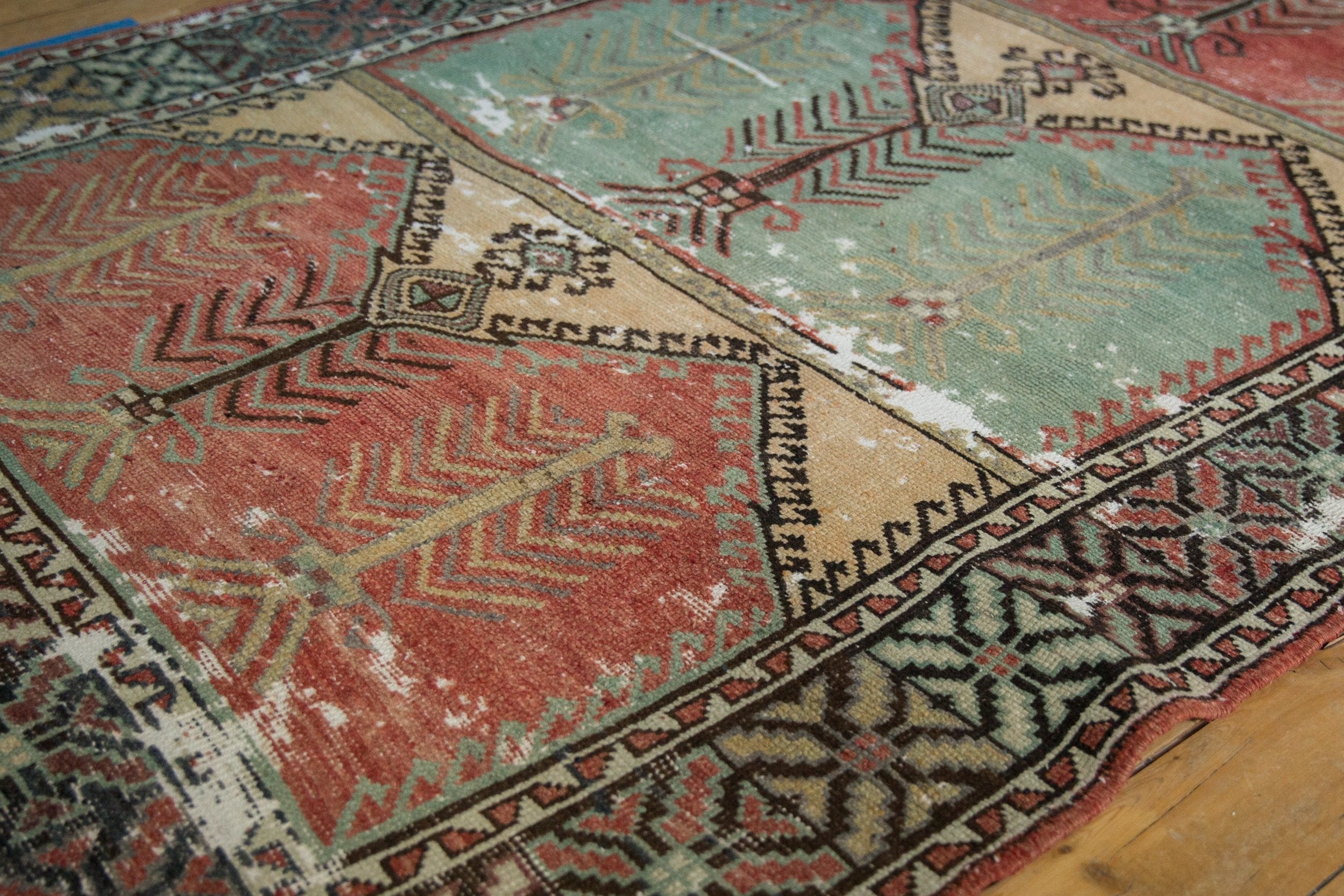 5x12.5 Vintage Distressed Oushak Rug Runner