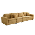 4 Seats(complimentary 2 pillows),Oversized Sectional Sofa,L Shaped Corner Couch with Detachable Seat & Back Cushion, Corduroy Upholstery Convertible Sleeper Sofa&Couch for Living Room