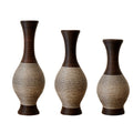 Desktop Vase, Brown Decorative Floor Vase, Classic and Neat Floor Vase, High Independent Flower Stand, Artificial Vine Vase, PVC Floor Vase, Home Decoration Flower Stand Set of 3 pieces