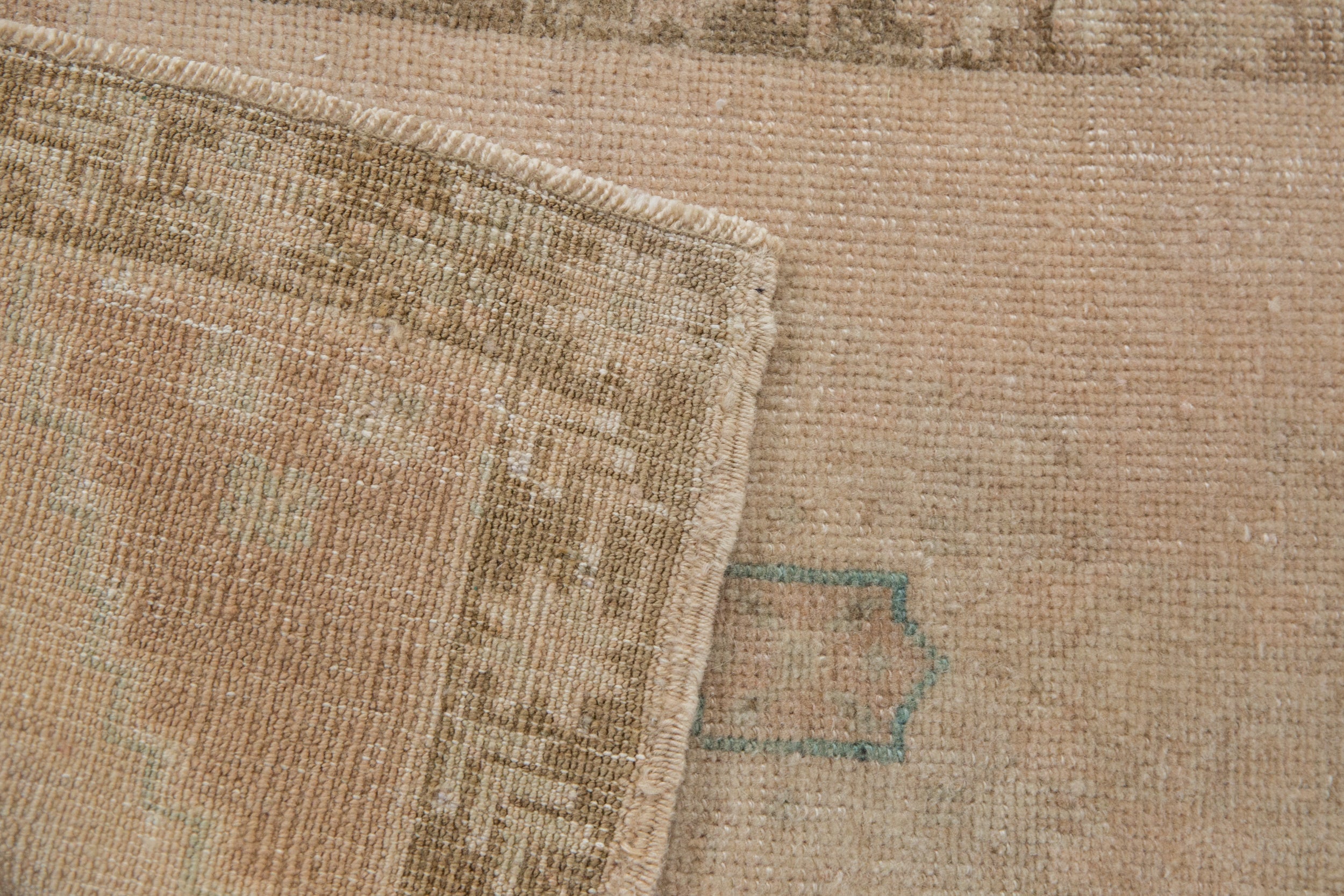 1.5x3 Vintage Distressed Oushak Rug Mat