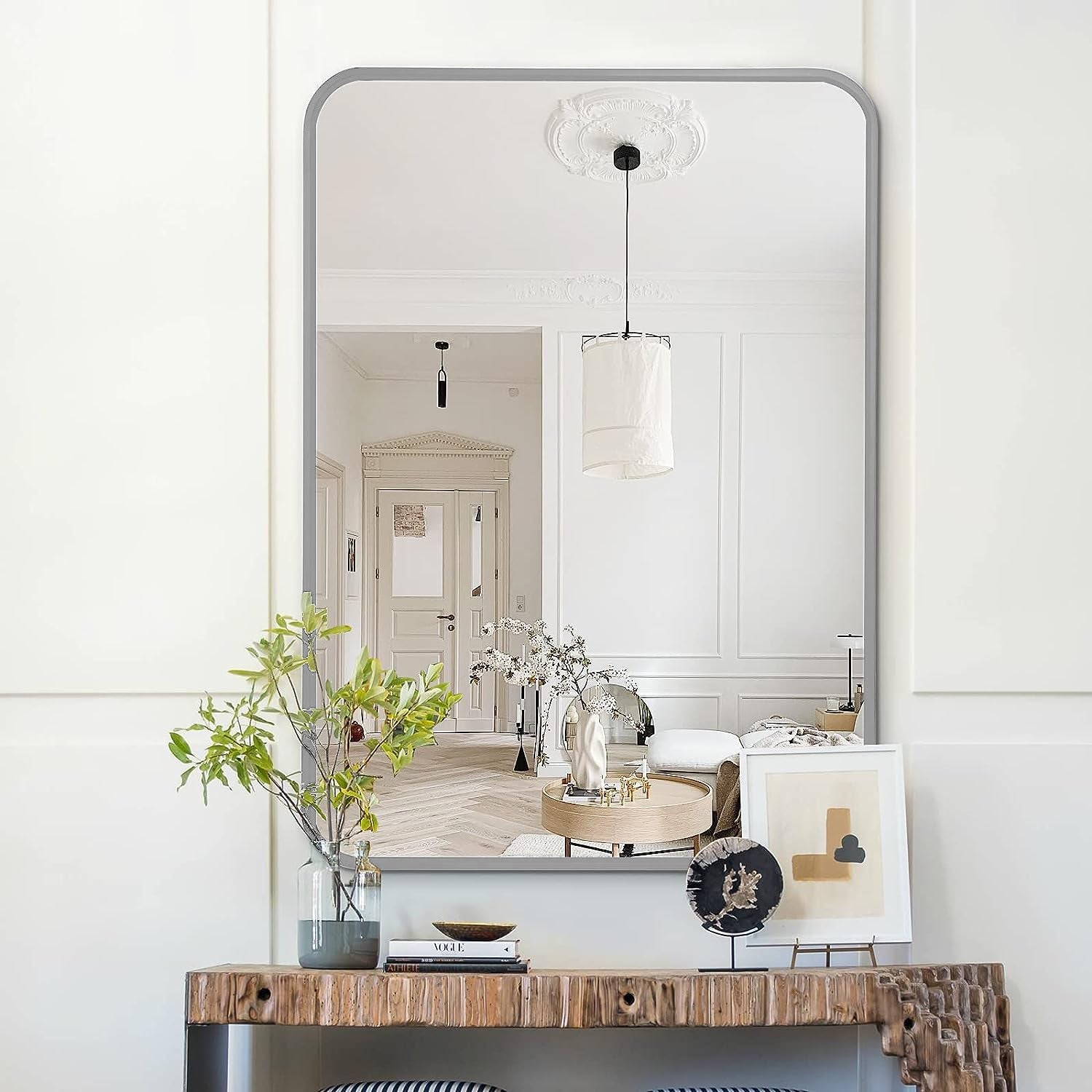 Silver 22 "x30" Rectangular Bathroom Wall Mirror