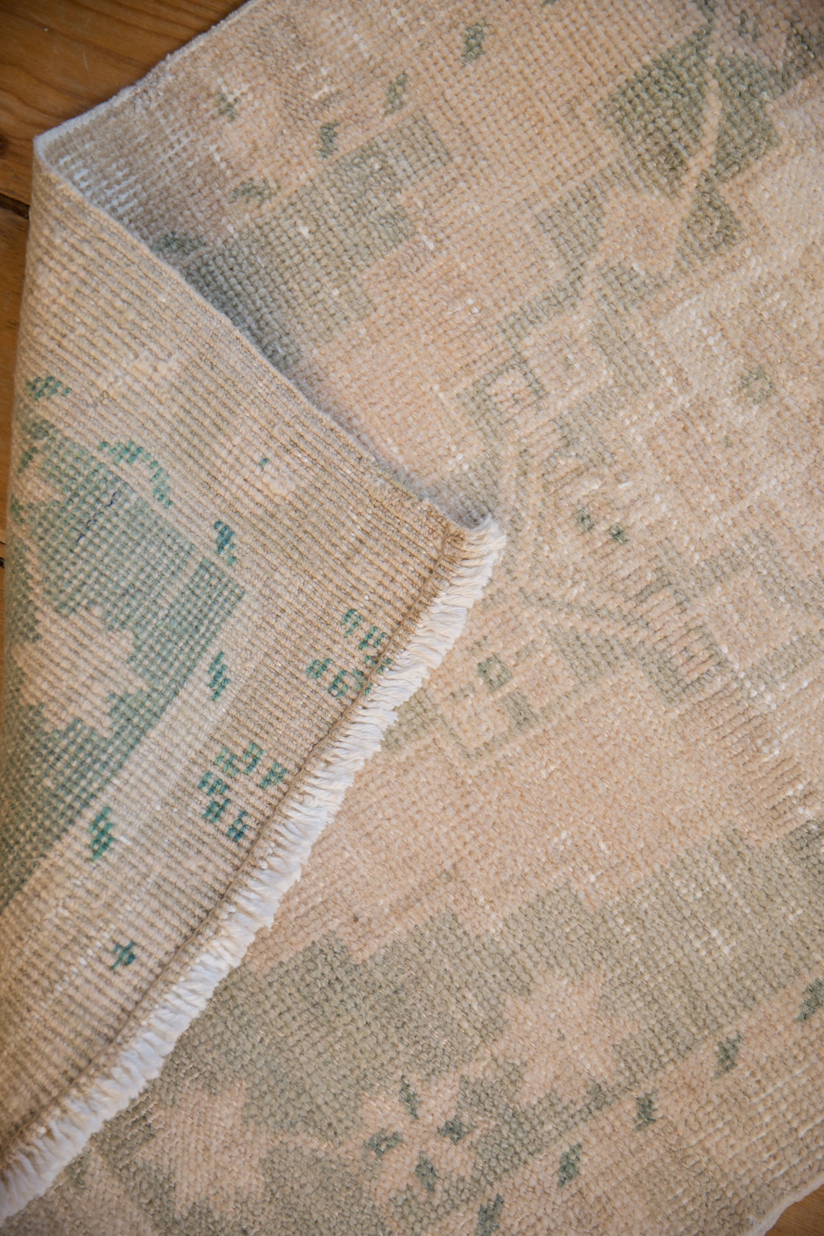 1.5x4 Vintage Distressed Oushak Rug Mat Runner