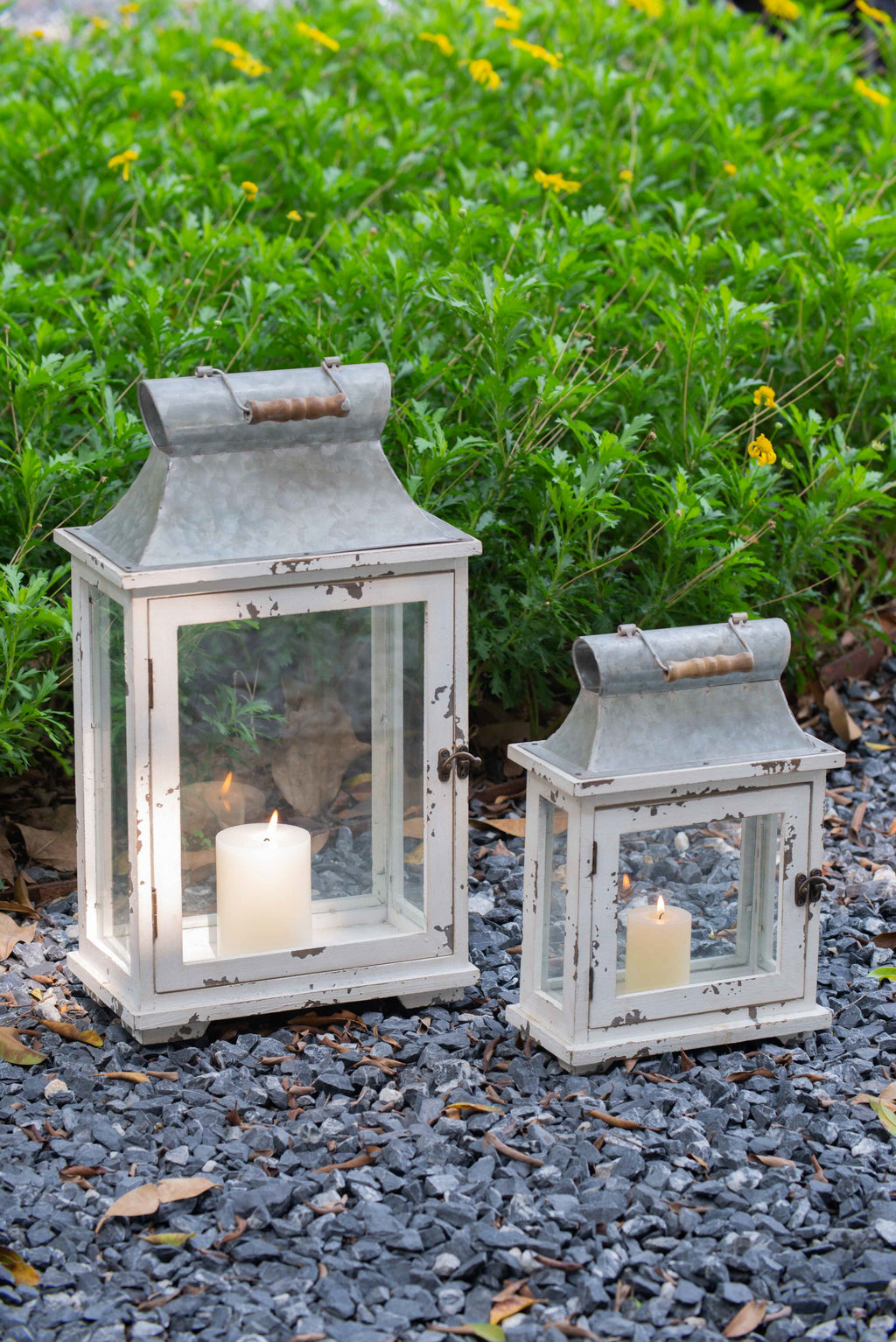 Wooden Candle Lantern Decorative, Hurricane Lantern Holder Decor for Indoor Outdoor, Home Garden Wedding