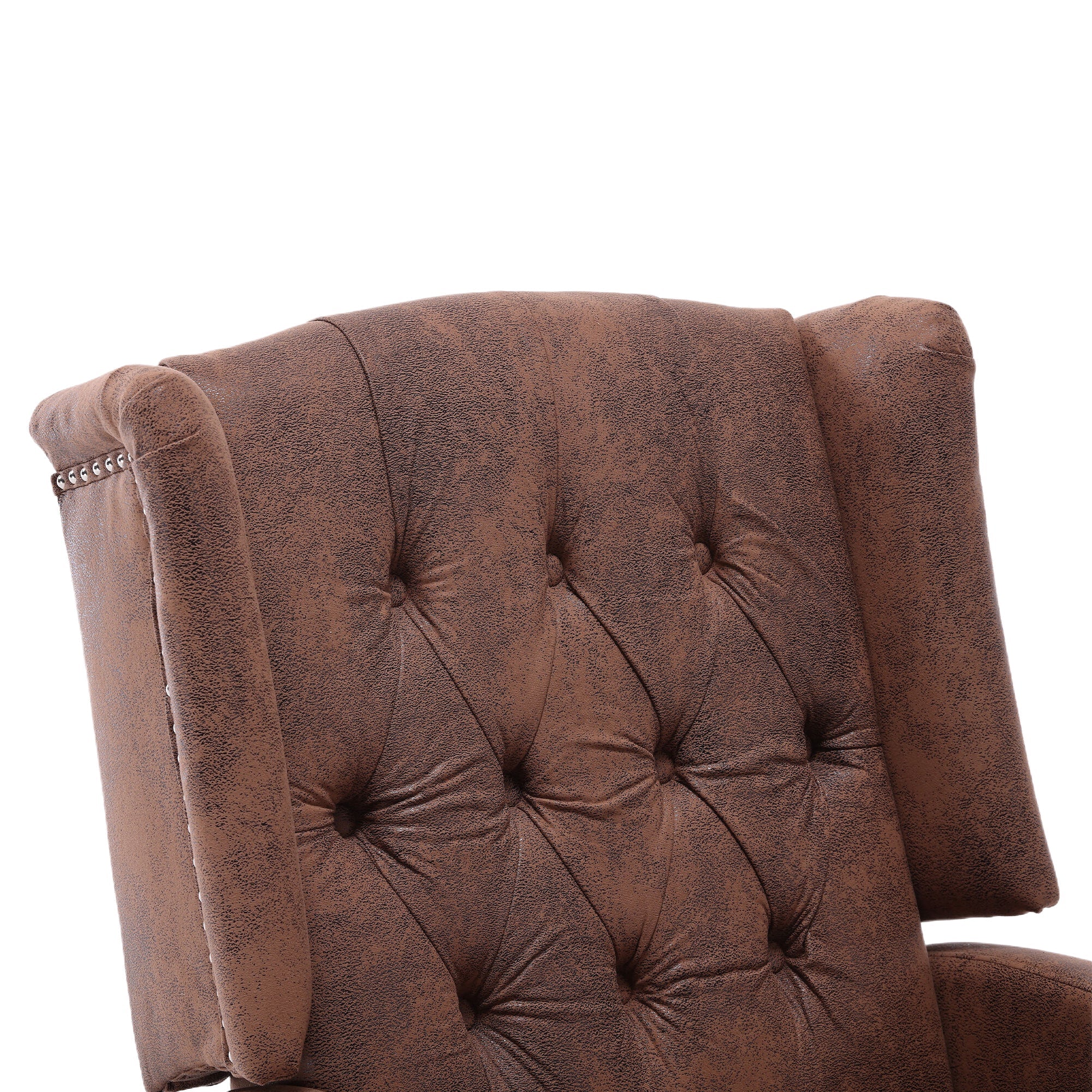 COOLMORE Rocking Recliner Chair,360 Degree Swivel Nursery Rocking Chair,Glider Chair,Modern Small Rocking Swivel Recliner Chair for Bedroom,Living Room Chair Home Theater Seat (Coffee)