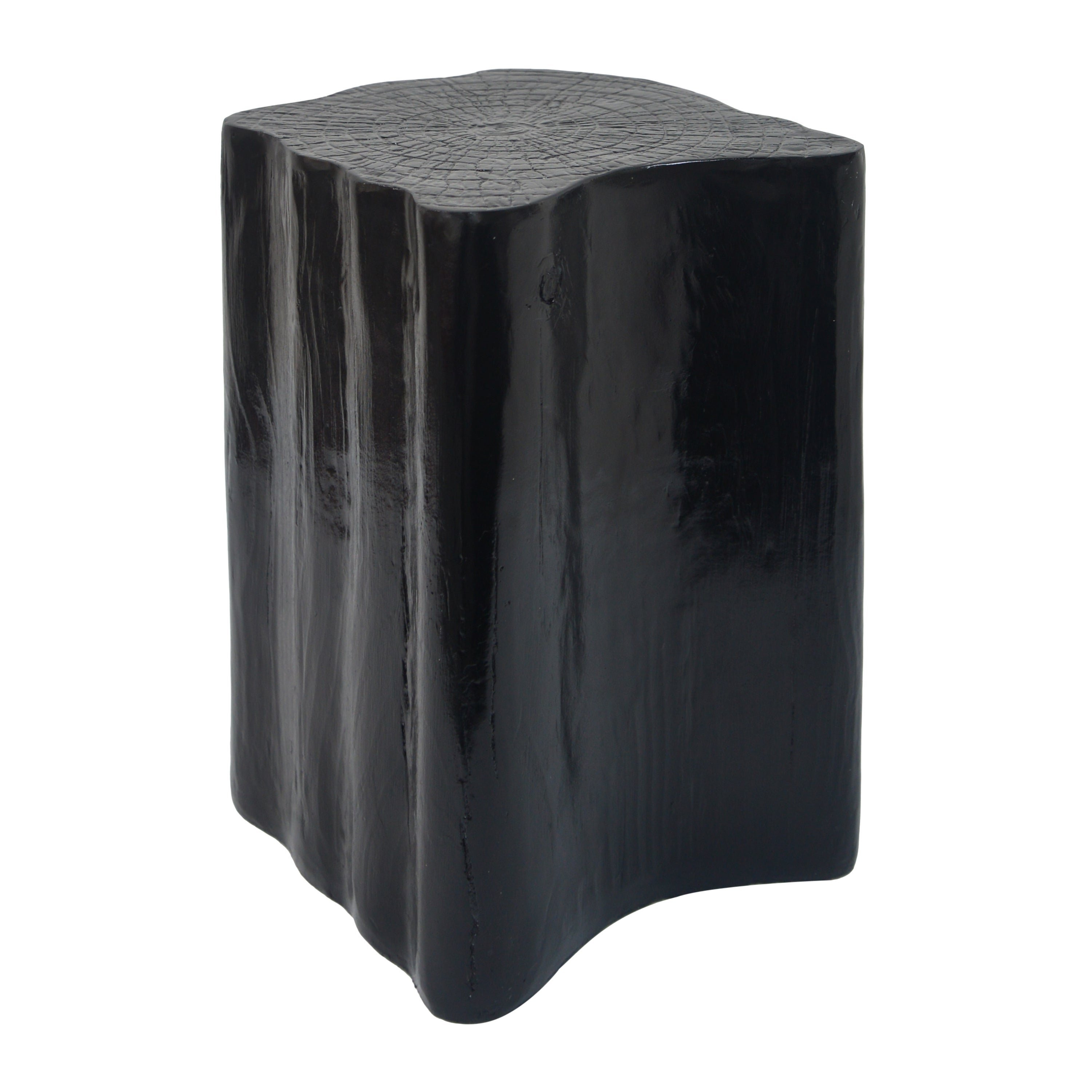 2-in-1 Irregular MGO End Table, Split Design, Small Space Friendly,Indoor Outdoor Use,Black Color