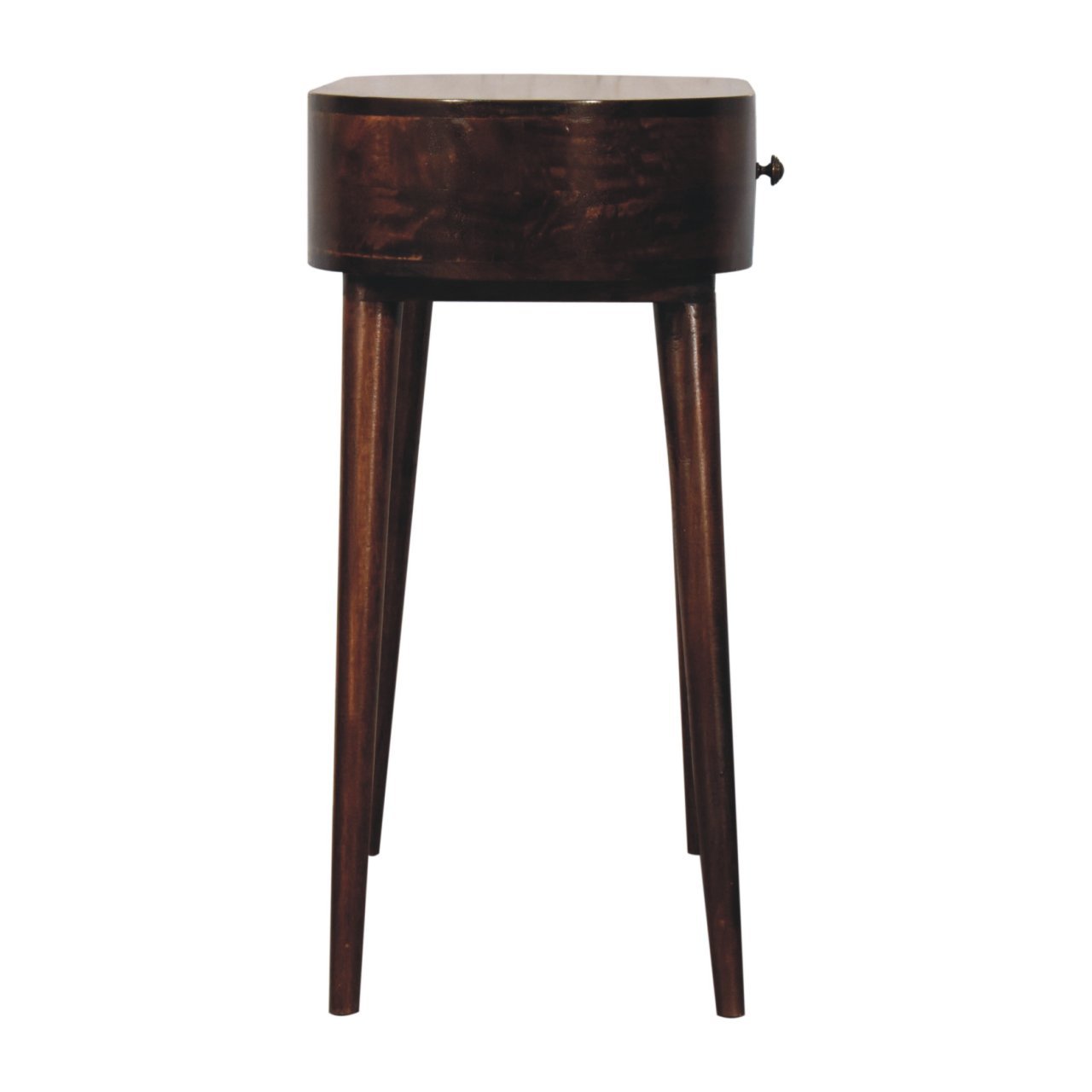 Solid Wood Honey Caramel Rounded Small Console Table