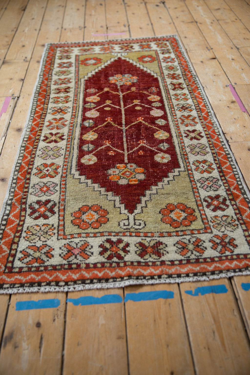 2.5x5.5 Vintage Distressed Oushak Rug Runner