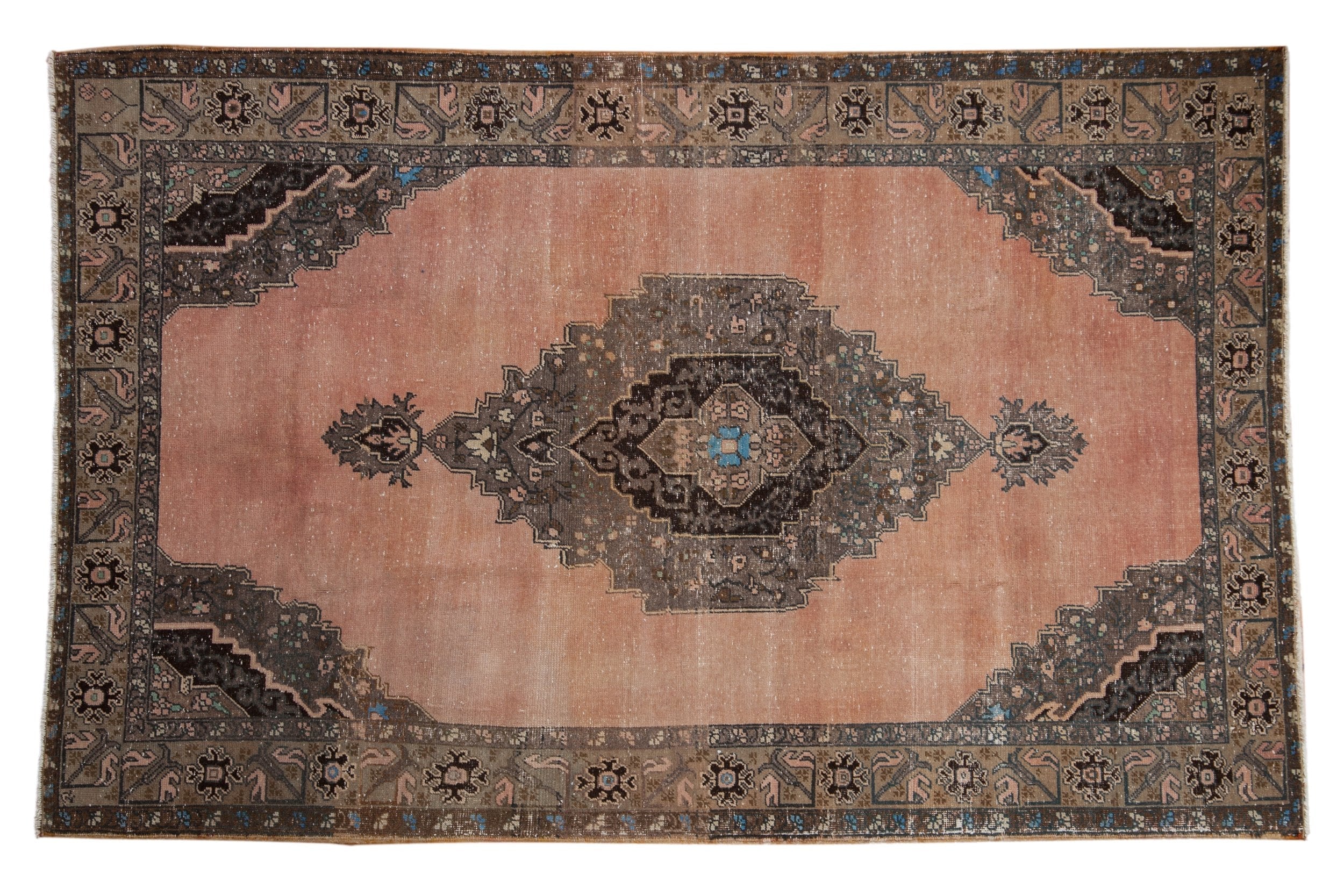 5x8 Vintage Distressed Oushak Carpet