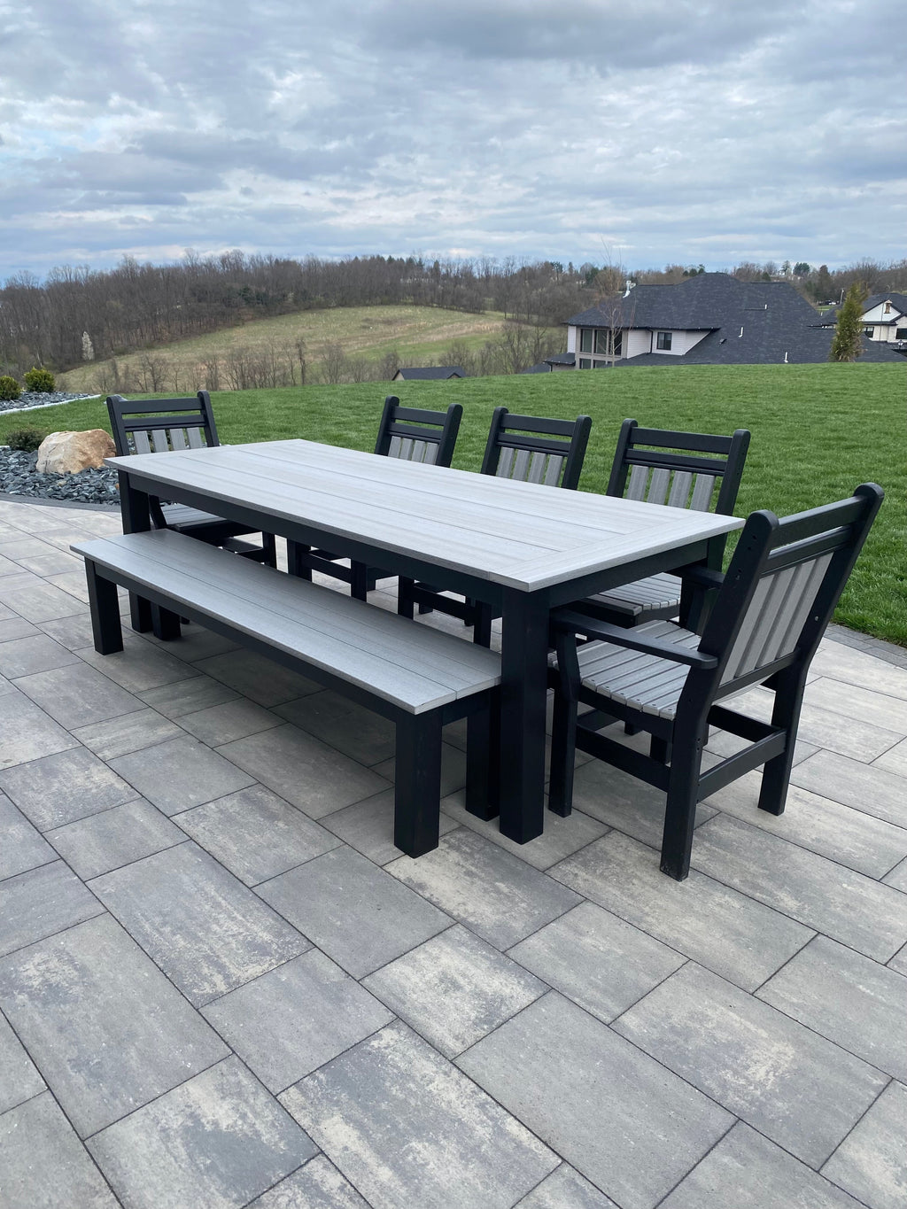 Post Leg Outdoor Dining Table