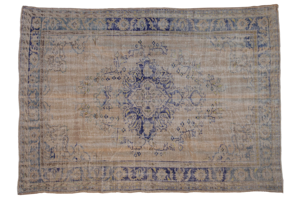 6.5x9.5 Vintage Distressed Oushak Carpet