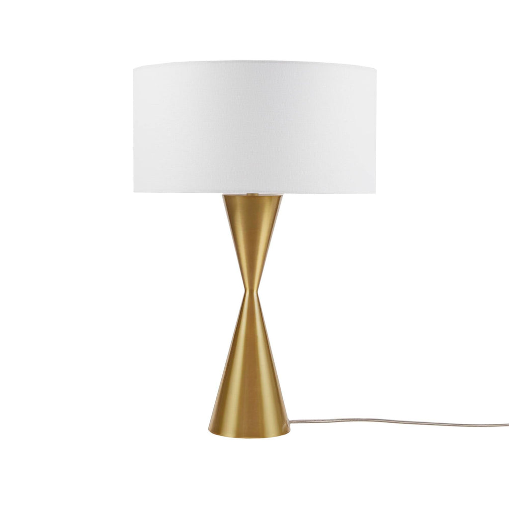 Gold Hourglass Metal Table Lamp Gold See below