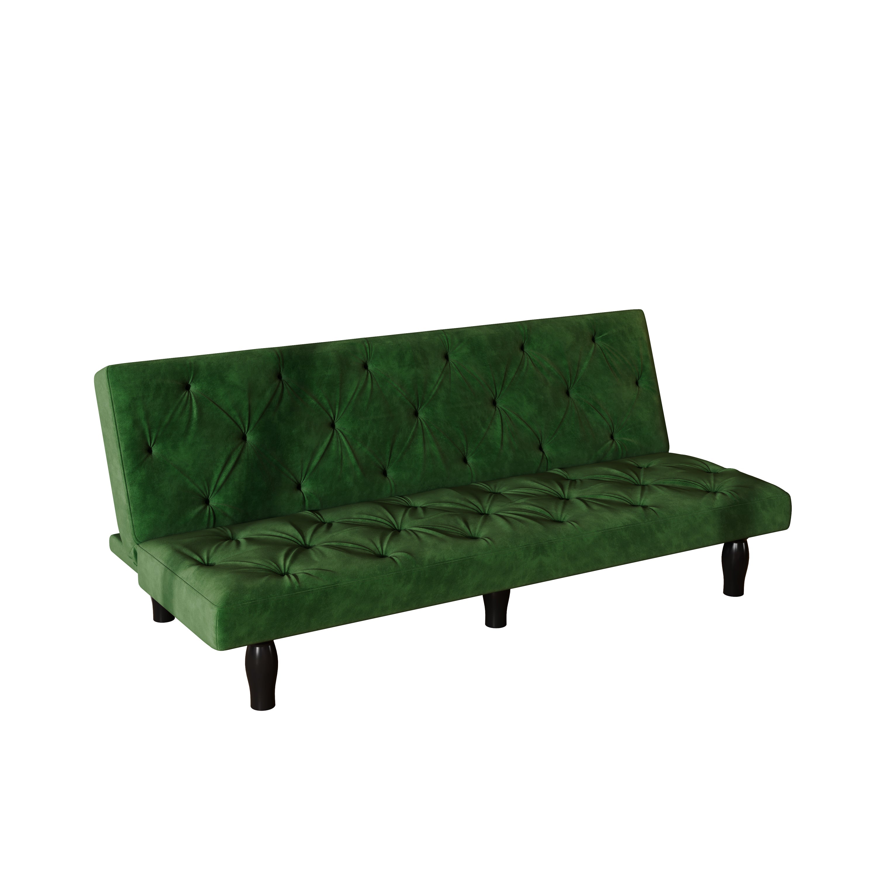 Sofa Magic: 66" Green Velvet Sofa Bed Transforms into a Comfortable Sleeping Space, Perfect for Family Living Rooms, Apartments, and Bedrooms