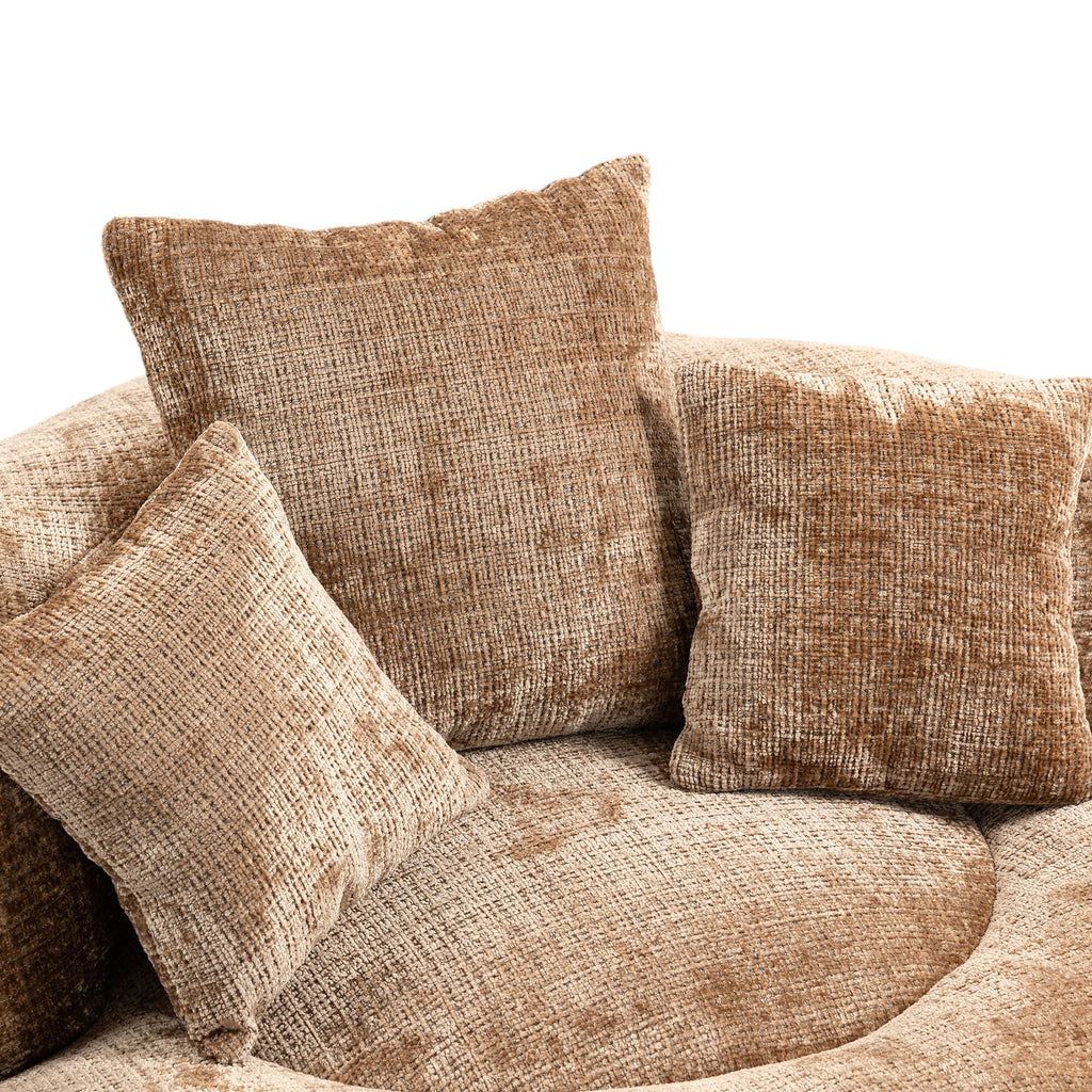 Lazy Sofa Durable Comfort Lounger High Back Bean Bag Chair with Three Pillows, Coffee Chenille, 42.52 inches