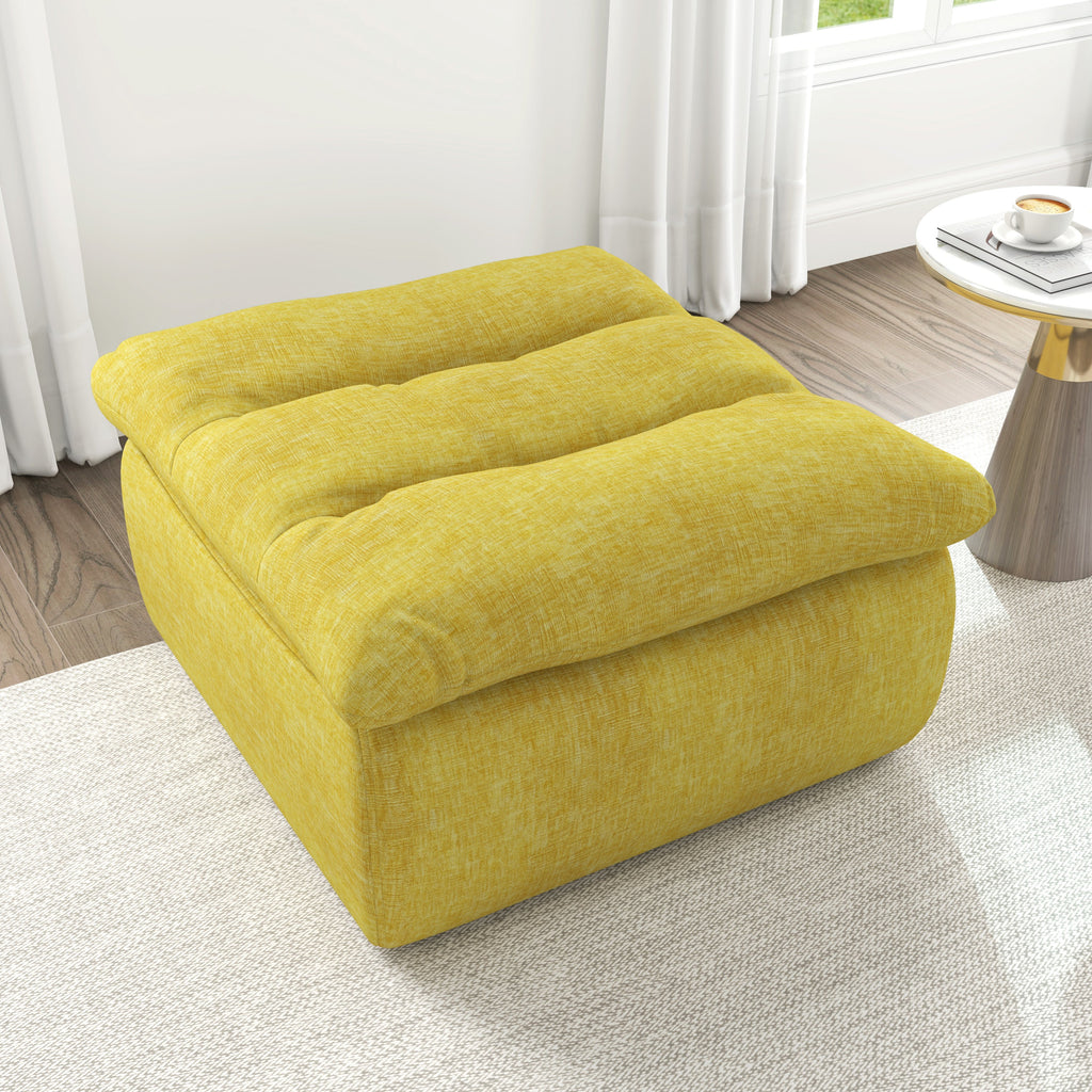 Lazy Floor Sofa,Modern armless and backless sofa chair,Comfy Accent Bean Bag Couch,suitable for living room bedroom office-Yellow