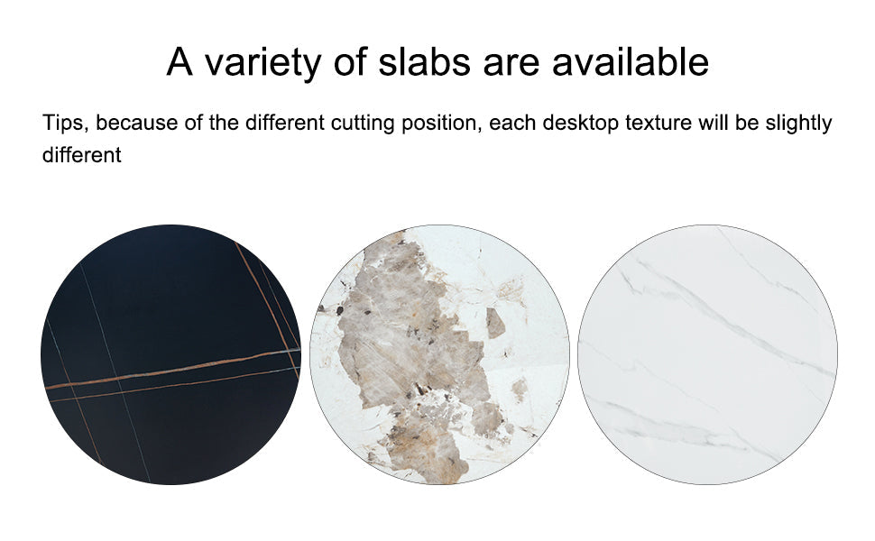 42' Luxury Sintered Stone Table: 0.45' Durable Top + 6' Steel Legs, 350lb Capacity, Stain/Heat-Resistant White/Gray Veined Surface - Modern Minimalist Design
