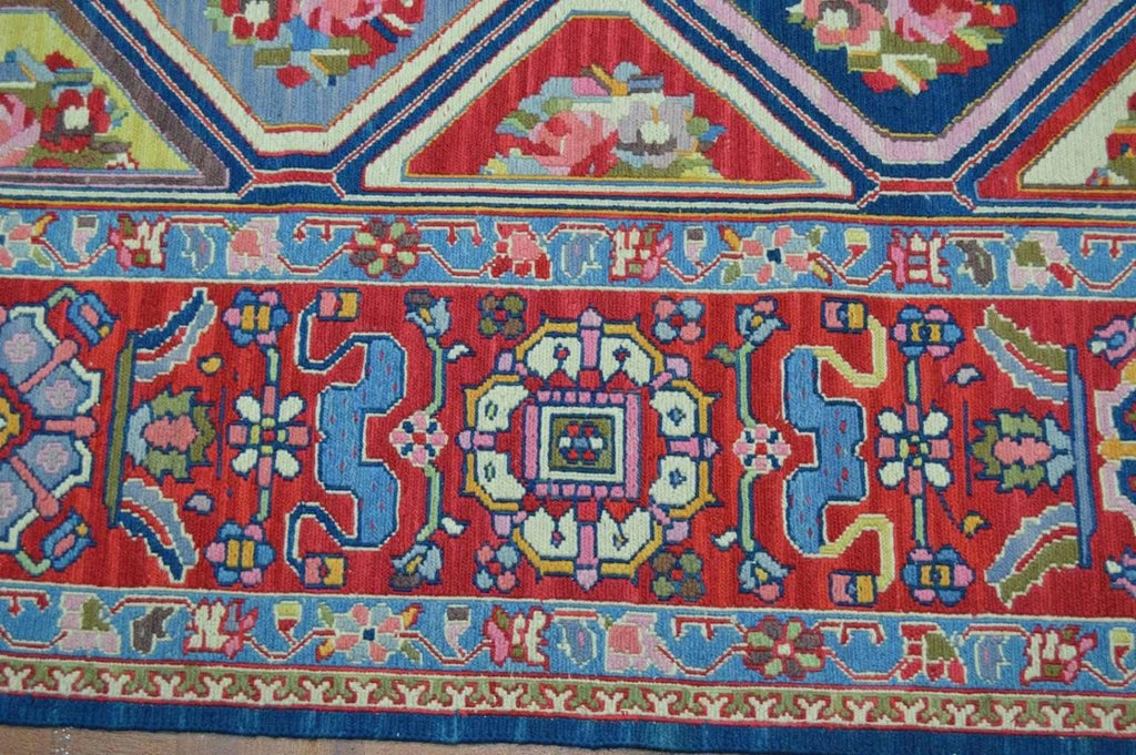Handwoven Nourison Soumak SK43 Multicolor Area Rug – 8'5" x 11'7" – Professionally Cleaned