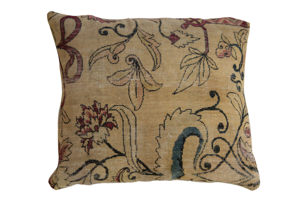 Antique Kerman Rug Fragment Pillow