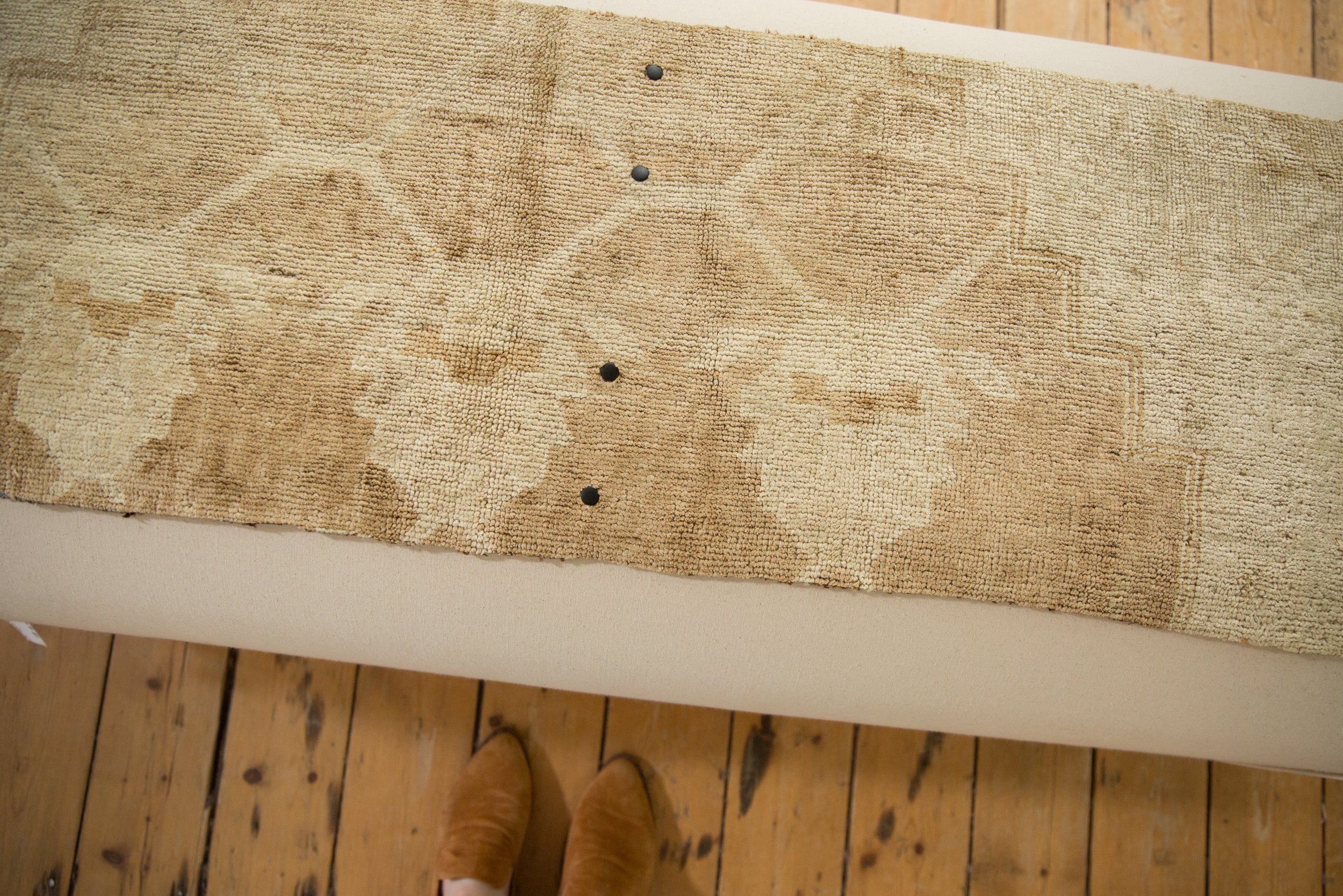 Handmade Canvas Changeable Rug Fragment Ottoman Coffee Table