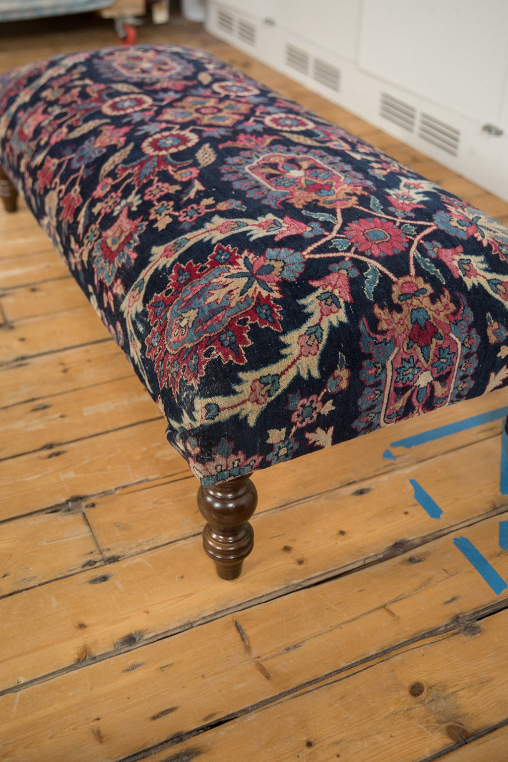 RESERVED Vintage Persian Rug Ottoman Coffee Table