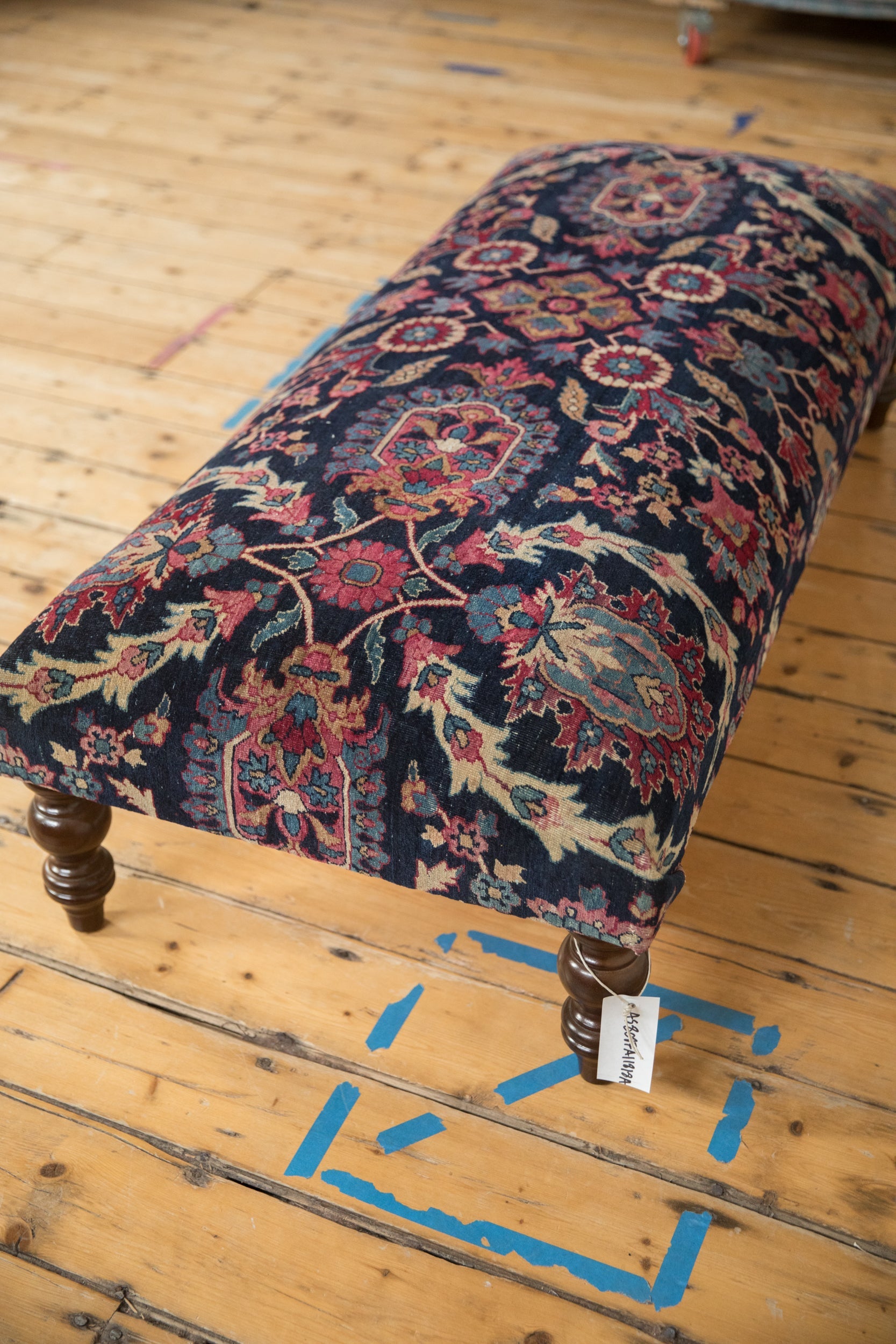 RESERVED Vintage Persian Rug Ottoman Coffee Table