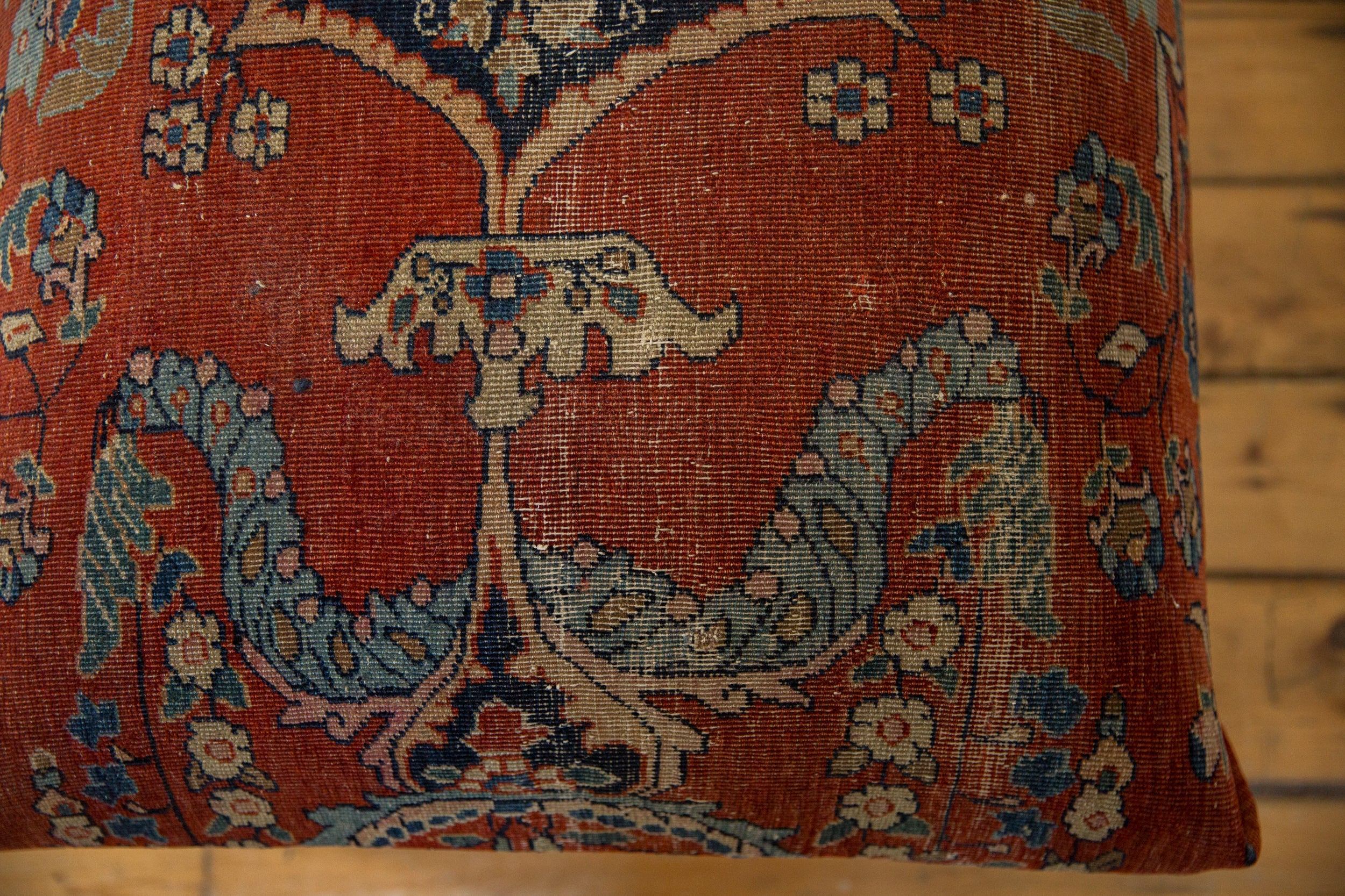 Reclaimed Antique Persian Rug Ottoman Coffee Table