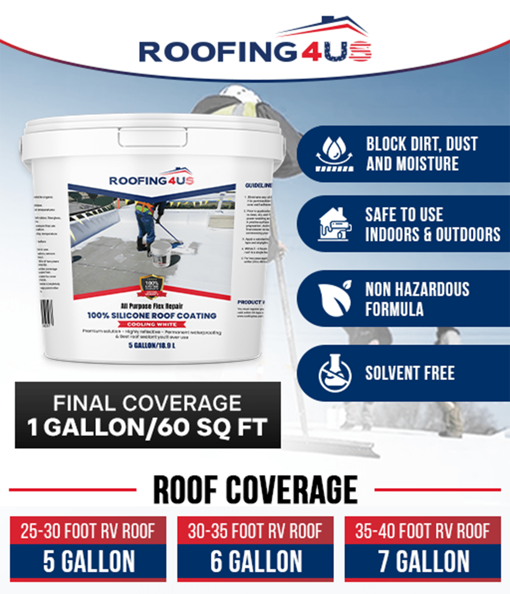 All Purpose Flex Repair 100% Silicone Roof Sealant - 1 Gallon