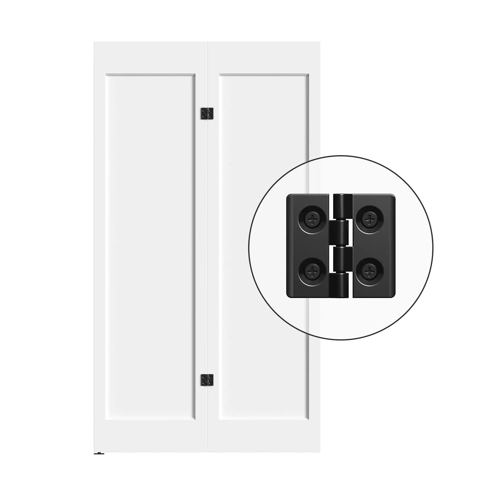 Bi-Folding Sliding Barn Door Hardware Track Kit (No Door)
