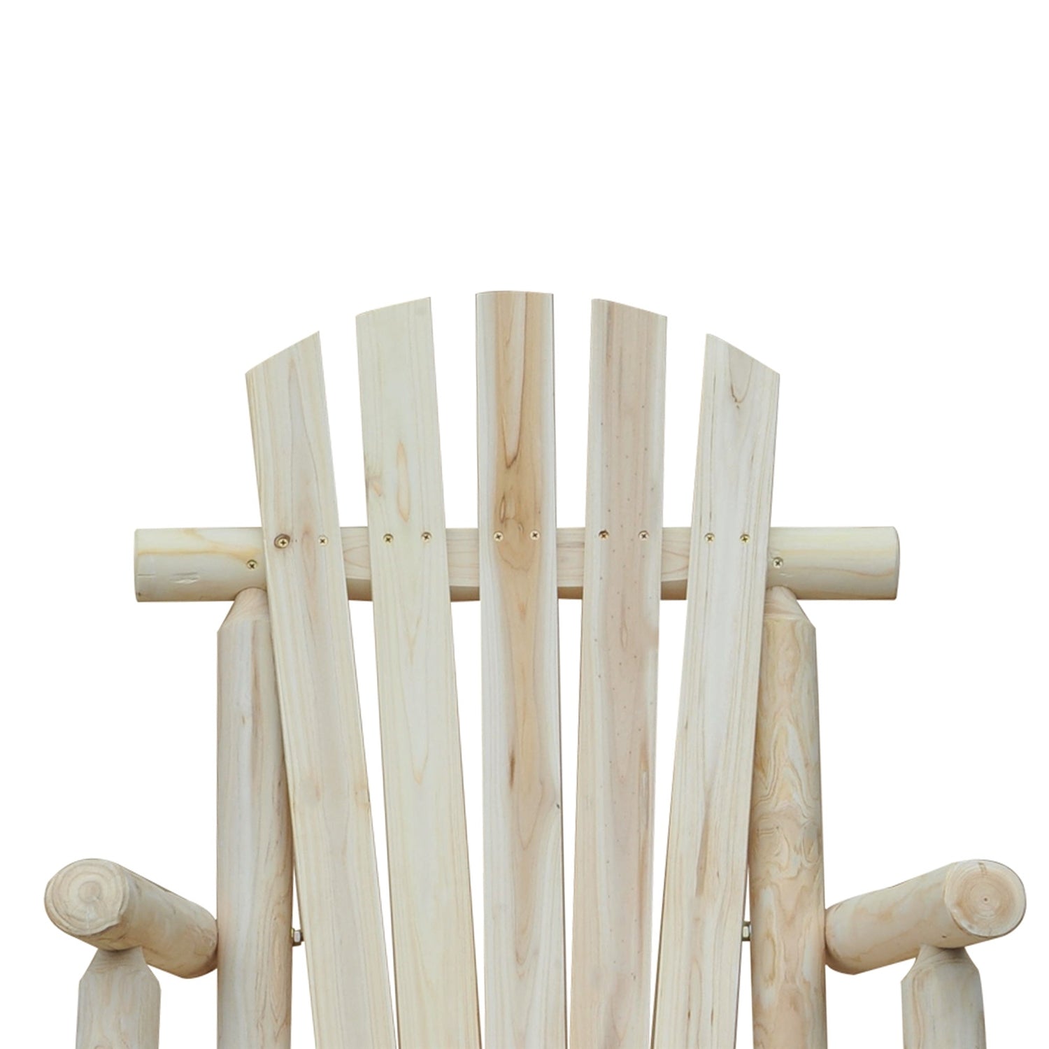 FarmHouse Classical Fir Wood Rocking Adirondack Chair Natural - Set of 2