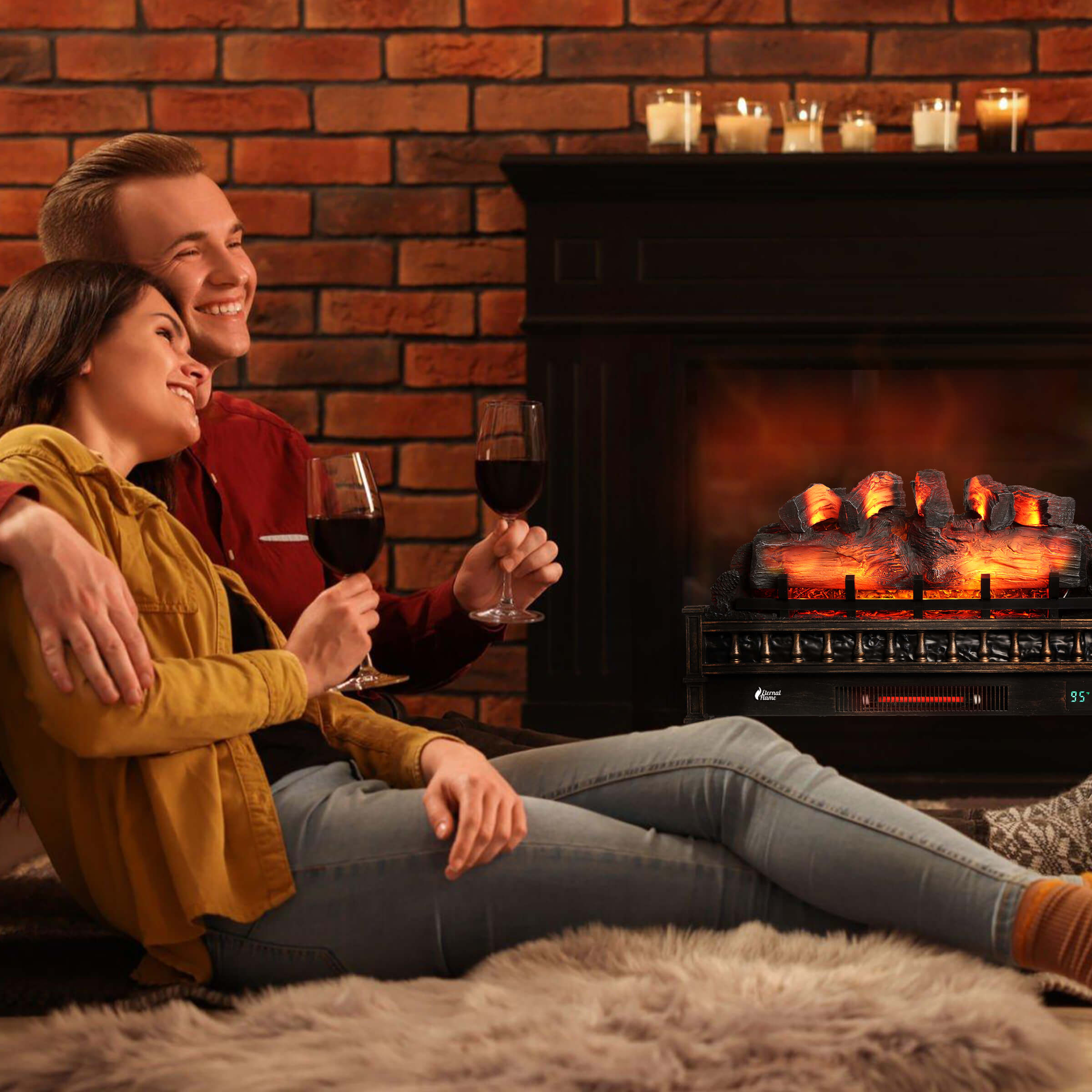 Eternal Flame EF30-PB Electric Fireplace Logs