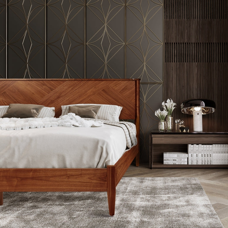Rorns Panthera Platform Bed Frame With Headboard for Ultimate Comfort