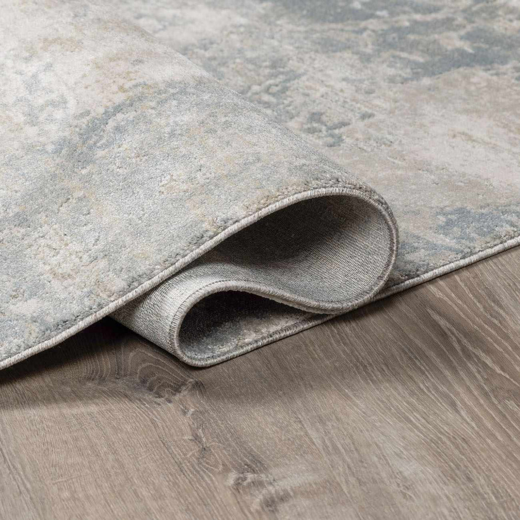 Fallin Gray Abstract Striped Luxe Rug