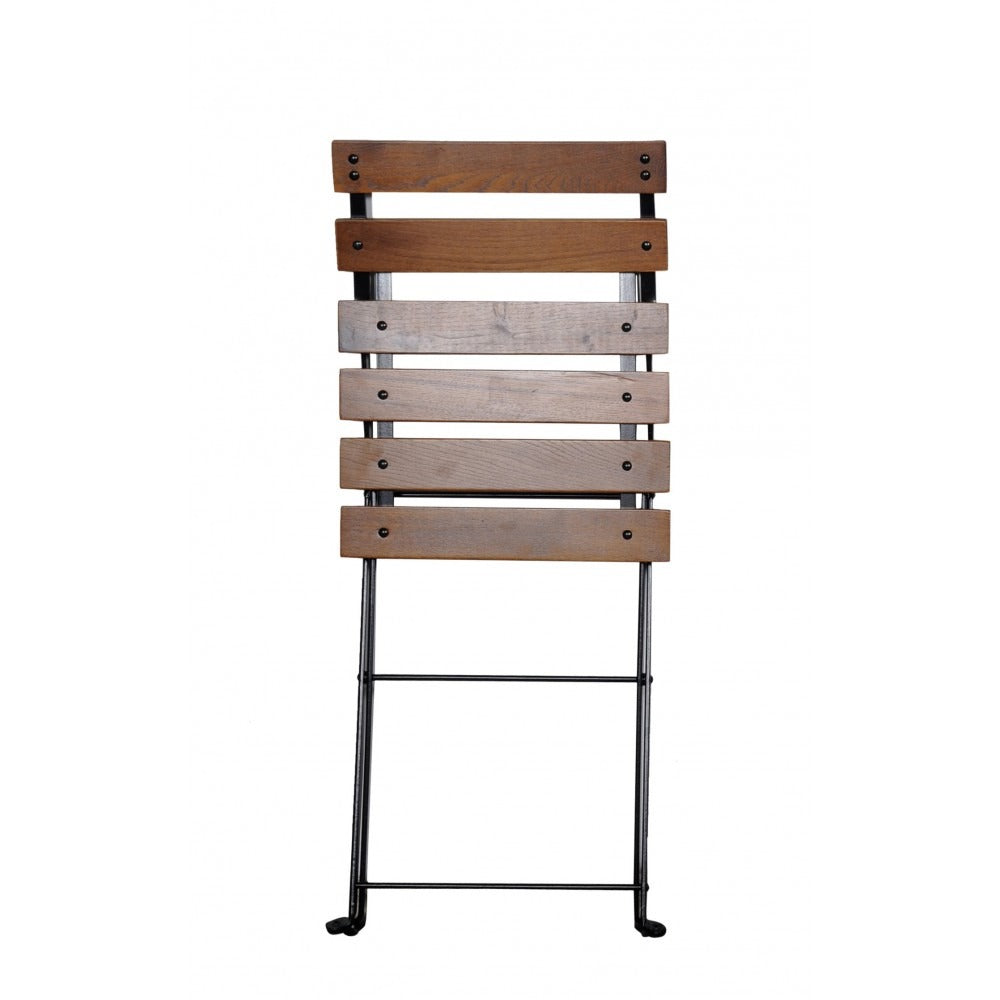 Five Piece Dining Set with 28" Square Steel Table and Four 5508 Folding Chairs