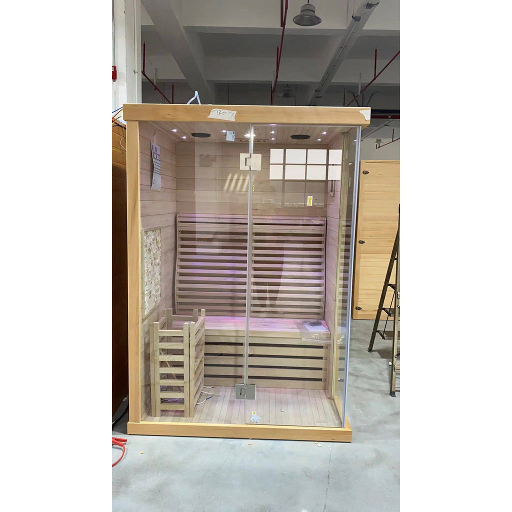 SAUNA EVOLUTION® Commercial Finnish Bath Home Sauna Indoor Steam Room Glass 03