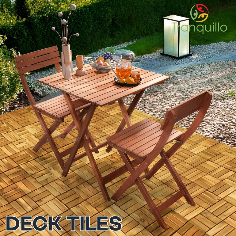Tranquillo Solid Wood Premium Deck Tiles for Stylish Outdoor Spaces