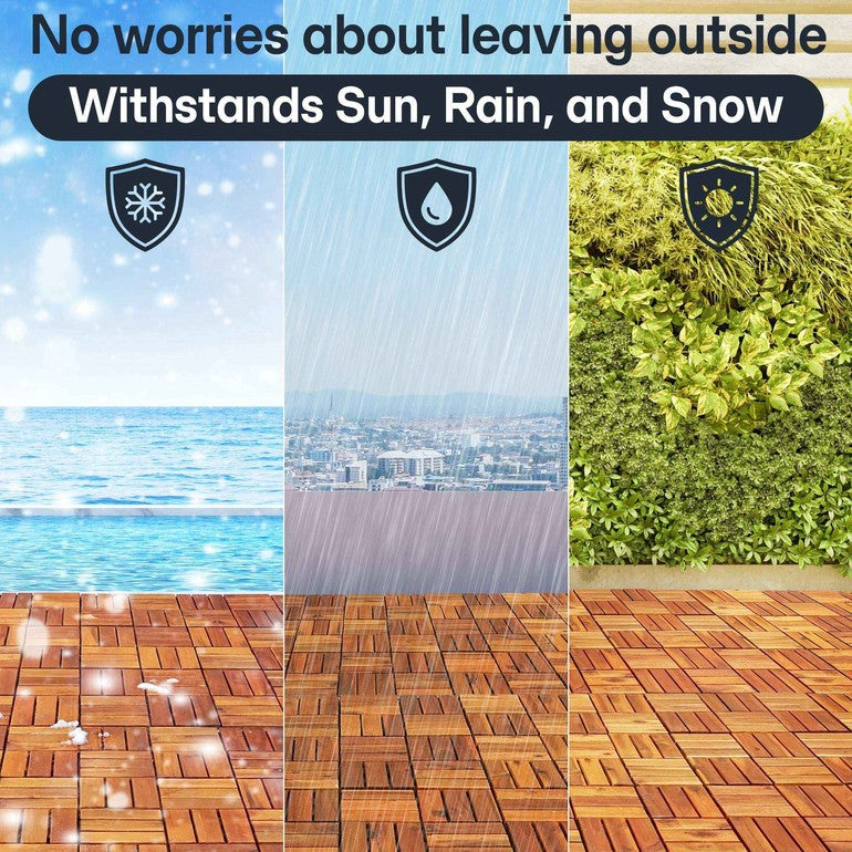 Tranquillo Solid Wood Premium Deck Tiles for Stylish Outdoor Spaces