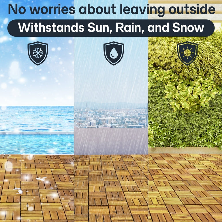 Tranquillo Solid Wood Premium Deck Tiles for Stylish Outdoor Spaces