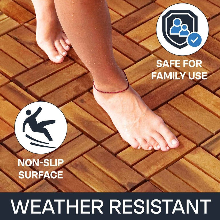 Tranquillo Solid Wood Premium Deck Tiles for Stylish Outdoor Spaces