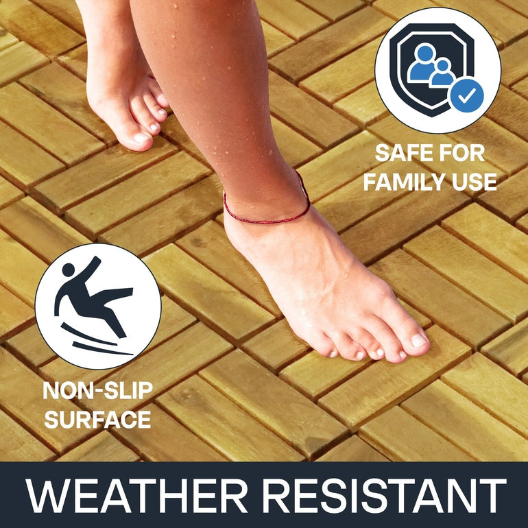 Tranquillo Solid Wood Premium Deck Tiles for Stylish Outdoor Spaces