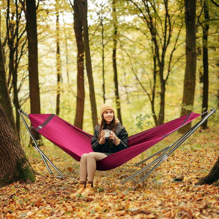 Tranquillo Original Stainless Steel Hammock Stand for Ultimate Relaxation